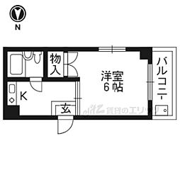 ベルメゾン堀川 1Kの間取図画像