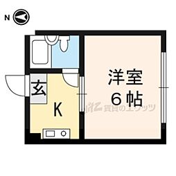 シティハウス両替町 1Kの間取図画像