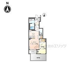 リュッカ友岡 1LDKの間取図画像