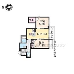 MapleGarden 2LDKの間取図画像