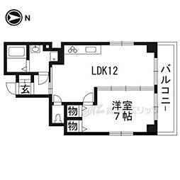 メゾンドココ 1LDKの間取図画像