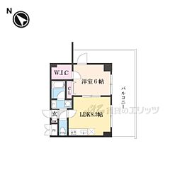KOHRIN六地蔵 1LDKの間取図画像