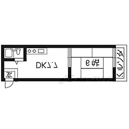 アネックス大竹 1DKの間取図画像