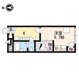 レオパレス石塚 1Kの間取図画像