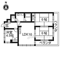 ニューシャトー長岡 3LDKの間取図画像