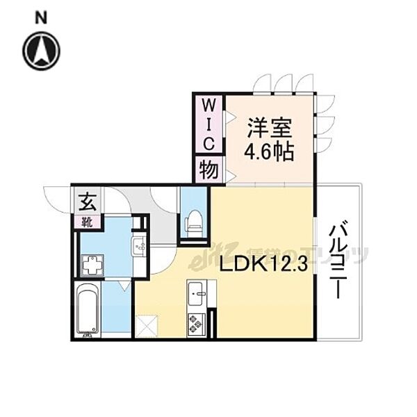 SEJOUR YUTOHA 201｜京都府宇治市木幡正中(賃貸アパート1LDK・2階・43.72㎡)の写真 その2