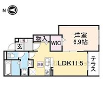 グリーンハイツ加茂I 106 ｜ 京都府木津川市加茂町里中門伝（賃貸アパート1LDK・1階・44.17㎡） その2