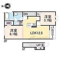 京都府木津川市加茂町里中門伝（賃貸アパート2LDK・1階・56.48㎡） その2