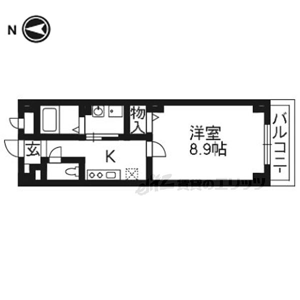 カーサミア十条 306｜京都府京都市南区東九条明田町(賃貸マンション1K・3階・28.37㎡)の写真 その2