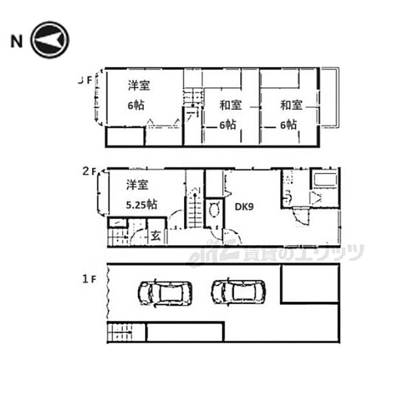 京都府宇治市伊勢田町中ノ田(賃貸一戸建4DK・--・72.09㎡)の写真 その2