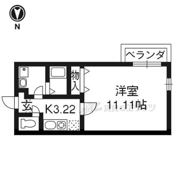 京都府京都市山科区椥辻池尻町(賃貸マンション1K・1階・32.30㎡)の写真 その2