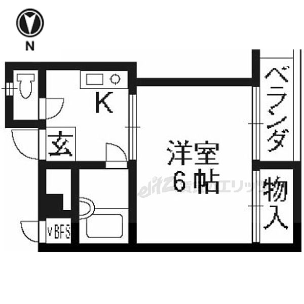 エトワール肥後町 105｜京都府京都市伏見区肥後町(賃貸マンション1K・1階・20.79㎡)の写真 その2