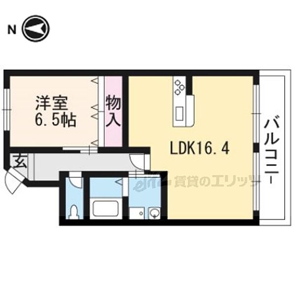 京都府京都市伏見区深草仙石屋敷町(賃貸マンション1LDK・2階・53.71㎡)の写真 その2