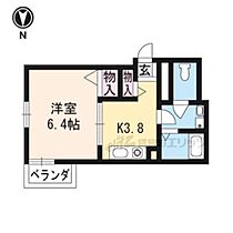 クレール長岡京 201 ｜ 京都府長岡京市長岡2丁目（賃貸マンション1K・2階・20.66㎡） その2