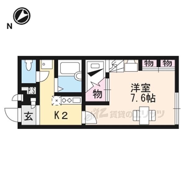 レオパレスフローレス州見台 207｜京都府木津川市州見台2丁目(賃貸アパート1K・2階・22.70㎡)の写真 その2