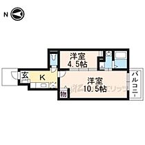 パインフォート 101 ｜ 京都府久世郡久御山町市田東大門（賃貸アパート2K・1階・40.29㎡） その2