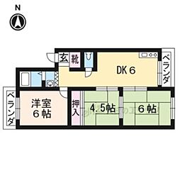 三榮ハイツ 3DKの間取図画像