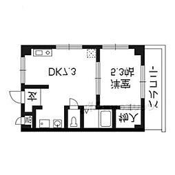 M'プラザ大住参番館 1DKの間取図画像