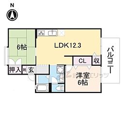 セジュール・マルコ 2LDKの間取図画像