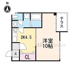 マルサクマンション 2DKの間取図画像