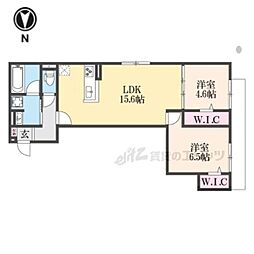 ハイダウェイ両替町 2LDKの間取図画像