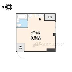 ルーブルビル本館 ワンルームの間取図画像