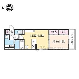 レオパレス伏見 1LDKの間取図画像