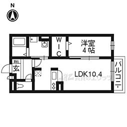 モナリエ砂田2 1LDKの間取図画像