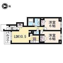 フォルトゥーナ 2LDKの間取図画像