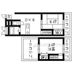トーカン淀本町マンション 2DKの間取図画像