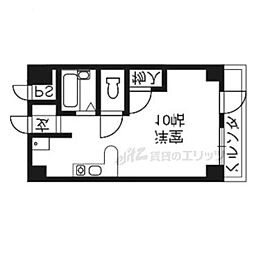 中書島第4ハッコーハイツ 1Kの間取図画像