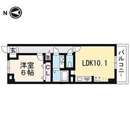 ヴェルデストーリァ2 1LDKの間取図画像