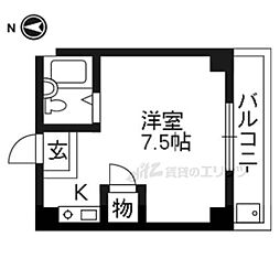 プレステージファースト ワンルームの間取図画像
