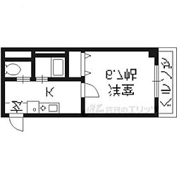 パステル壱番 1Kの間取図画像