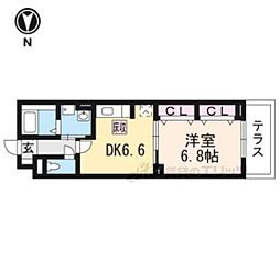 プレッソ・ロート3 1DKの間取図画像
