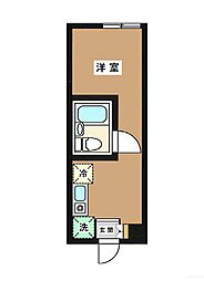 ダイヤモンドレジデンス目黒 ワンルームの間取図画像