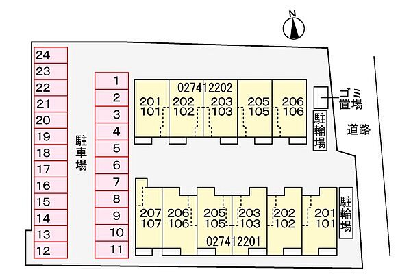 グリーンハイツ加茂I 203｜京都府木津川市加茂町里中門伝(賃貸アパート2LDK・2階・56.12㎡)の写真 その13