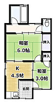 小山一貸家 10号 ｜ 京都府宇治市五ケ庄寺界道（賃貸一戸建2K・1階・34.00㎡） その2