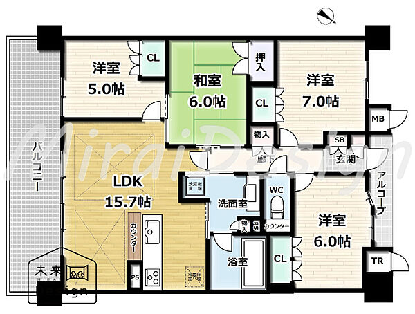間取りを拡大表示