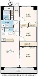 新松戸東パークハウスC 3LDKの間取図画像