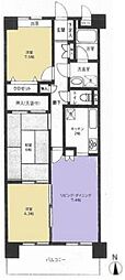 グリーンビレッジ浜野駅前 3LDKの間取図画像