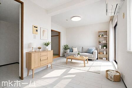 ※家具はCGイメージ画像です。白を基調とした爽やかなリビング空間が日々の生活を優しく彩ります!