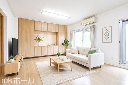 ※家具はCGイメージ画像です。光あふれる開放的なリビングは自然と家族が集まる空間！