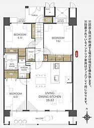 アルファグランデ八千代中央弐番街 3LDKの間取図画像