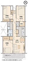 ビューパレー船橋三番街 3LDKの間取図画像