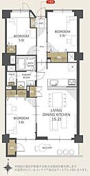 勝田台マンション 3LDKの間取図画像