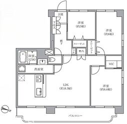 住友検見川ハウスC棟 3LDKの間取図画像