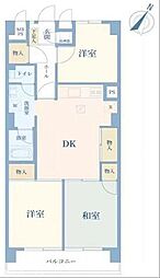 グリーンヒル市川 3DKの間取図画像