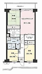 サンピア鎌ヶ谷 3SLDKの間取図画像