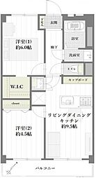 太洋マンション 2LDKの間取図画像